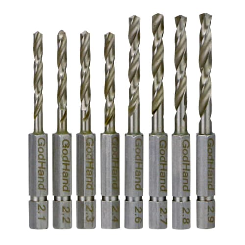 GodHand Quick Drill Bits, 8-Piece Set (D) GH-DBQ-8D, Hobby Tools