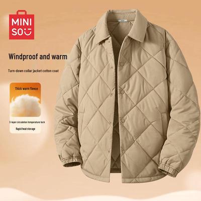 Men's American Retro Fleece-Lined Winter Padded Jacket
