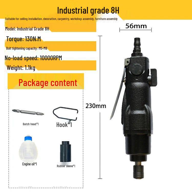 Industrial Pneumatic Screwdriver Air Tool for Woodworking & Decoration