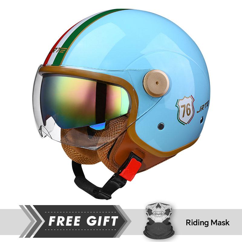 Men Women Retro Semi-open Helmets DOT ECE Open Face Helmets Motorcycle Accessories Cascos Para Motos 3/4 Open Half Helmet