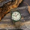 Simple fashion woven canvas with men's watches retro tooling sports outdoor luminous quartz Joker casual watch