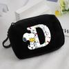 Snoopy Coin Purse Kawaii Cartoon Mini Wallet Man Woman Zipper Purse Fashion Anime Black Money Card Storage Bags Birthday Gift