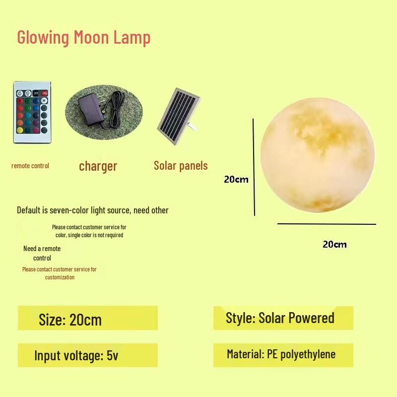 Heixie Outdoor Solar Moon Lamp