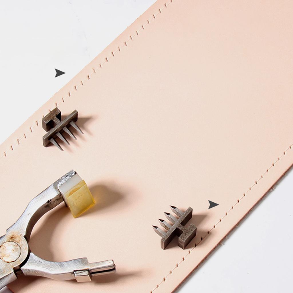 Handmade Leather Watch Strap Hole Punching Pliers, Silent Diamond / Oblique Chopper Cow Leather Punching Tool