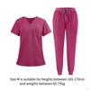 Women Scrub Uniform Set Jogging Cloth Top and Jogger Pants for Yoga Pet Grooming