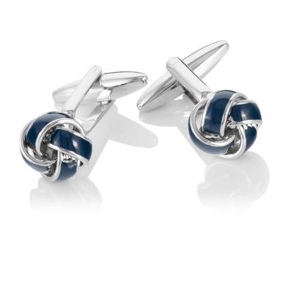 Navy Blue Knot Cufflinks Sl-10694