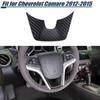 Carbon Fiber Steering Wheel Lower Cover Trim Sticker For Chevy Camaro 2012-2015