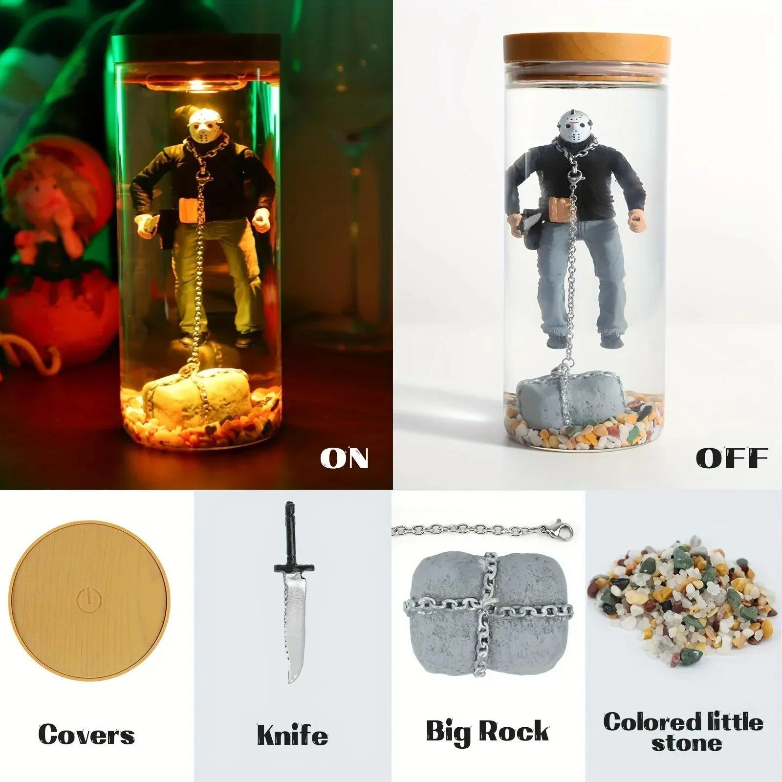 

BEPAN Alien Resin Figurine Lamp Stand Bedroom Decorative Extraterrestrial Life Form Lighting Home Decoration