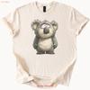 Cartoon Koala T Shirt Cute Animal Bear For Lovers Vintage Designer Clothes Stylish Comfortable Breathable