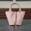 bag women's first layer cowhide vegetable basket bag versatile bucket bag genuine leather women's bag feeling handbag