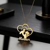 Atoztide Custom Name Necklace for Women Stainless Steel Jewelry Heart Pendant Choker Chain Personalized Mothers Day Gift
