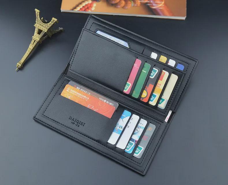 Lange vertikale Jugendbrieftasche für Herren: Mehrfachkartensteckplatz, große Kapazität, modisches Handdesign