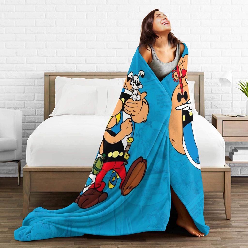 Asterix And Obelix Blanket Quality Super Soft Throw Blanket Winter Picnic Home Decor Fashion Bedspread