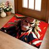 Anime Academia All Might Cartoon Floor Mat Cozy Flannel Soft Thick Non-Slip Mat For Living Room Bedroom Kitchen Decor Rugs