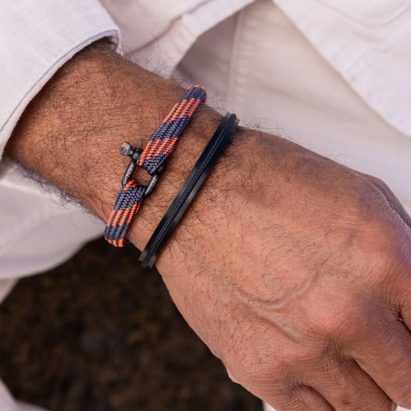 PIG & HEN Vicious Big Bracelet - Slate Gray X Radiant Orange X Black