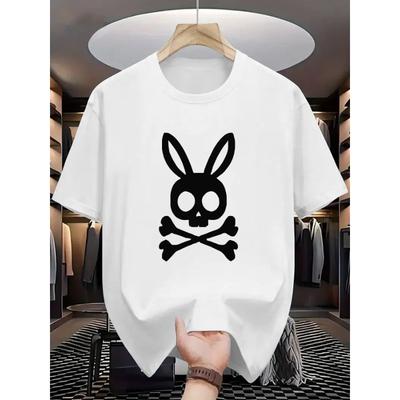 European Size [Rabbit Skeleton Print] Rabbit Skeleton Print Creative Theme, Smooth Cotton Surface for Easy Care, Trendy and Fashionable,Versatile