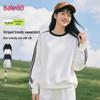Baleno Women's Color Block Stripe Long Sleeve Sweatshirt