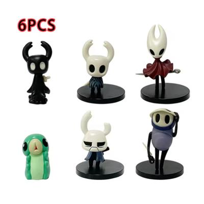 Non-Toxic 6Pcs Hollow Knight Anime Figure Silk Song The Knight Hornet Zote Grub Figurine Doll Collection Figure Model Toys Gift