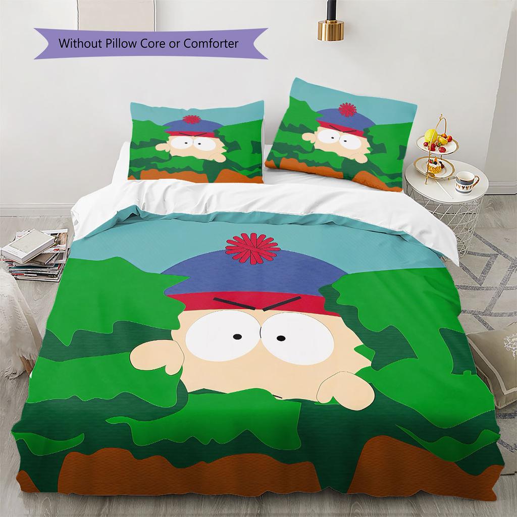 Stan Marsh Pattern Bedding Home Decoration Birthday Gift ( 1 Duvet Cover + 2 Pillowcase, Without Core),fan Merchandise.