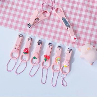 Meisjes Hartnagelknipper met Kralenketting Cartoon Beer Konijn Nagelknipper Snijder voor Studenten Huis Babyverzorging Manicure Gereedschap