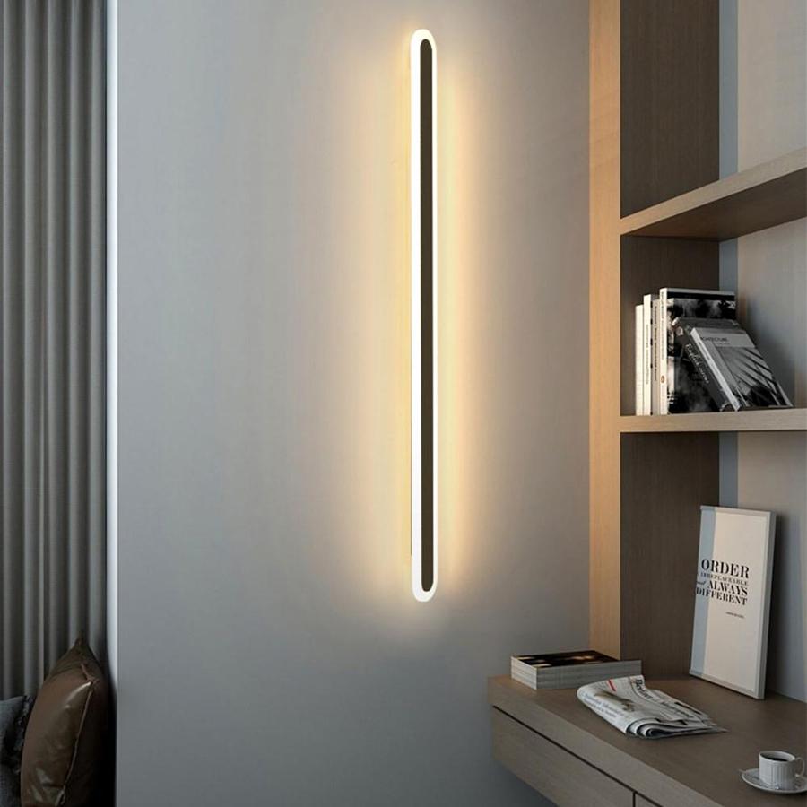 LED white/black minimalist long wall lamp TV background wall/living room/guest room/room/decorative warm light 96V-265V