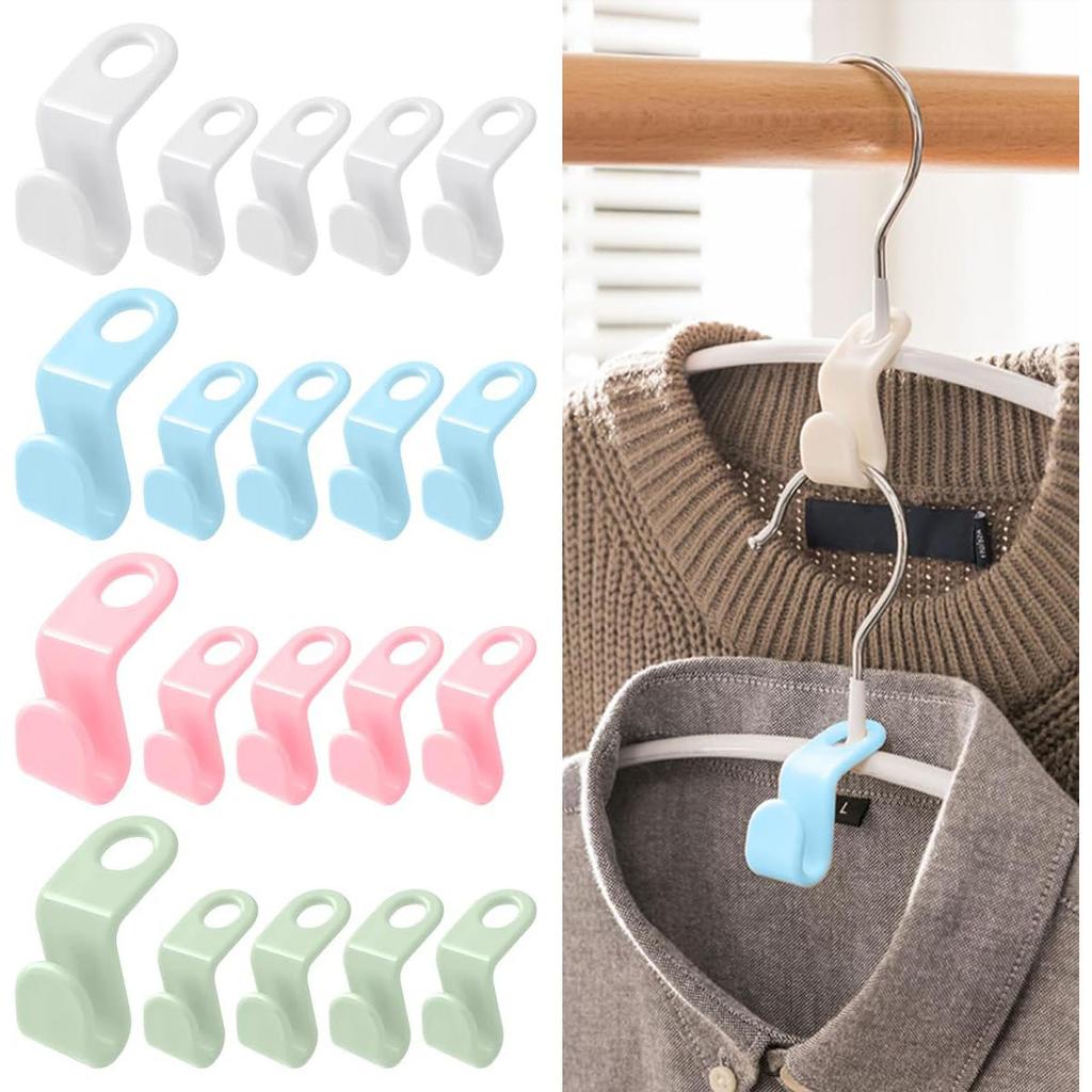 Space Saving Hanger Extender Hooks Clothes Hanger Connector Hooks Closet Organizer and Storage for Plastic Hangers