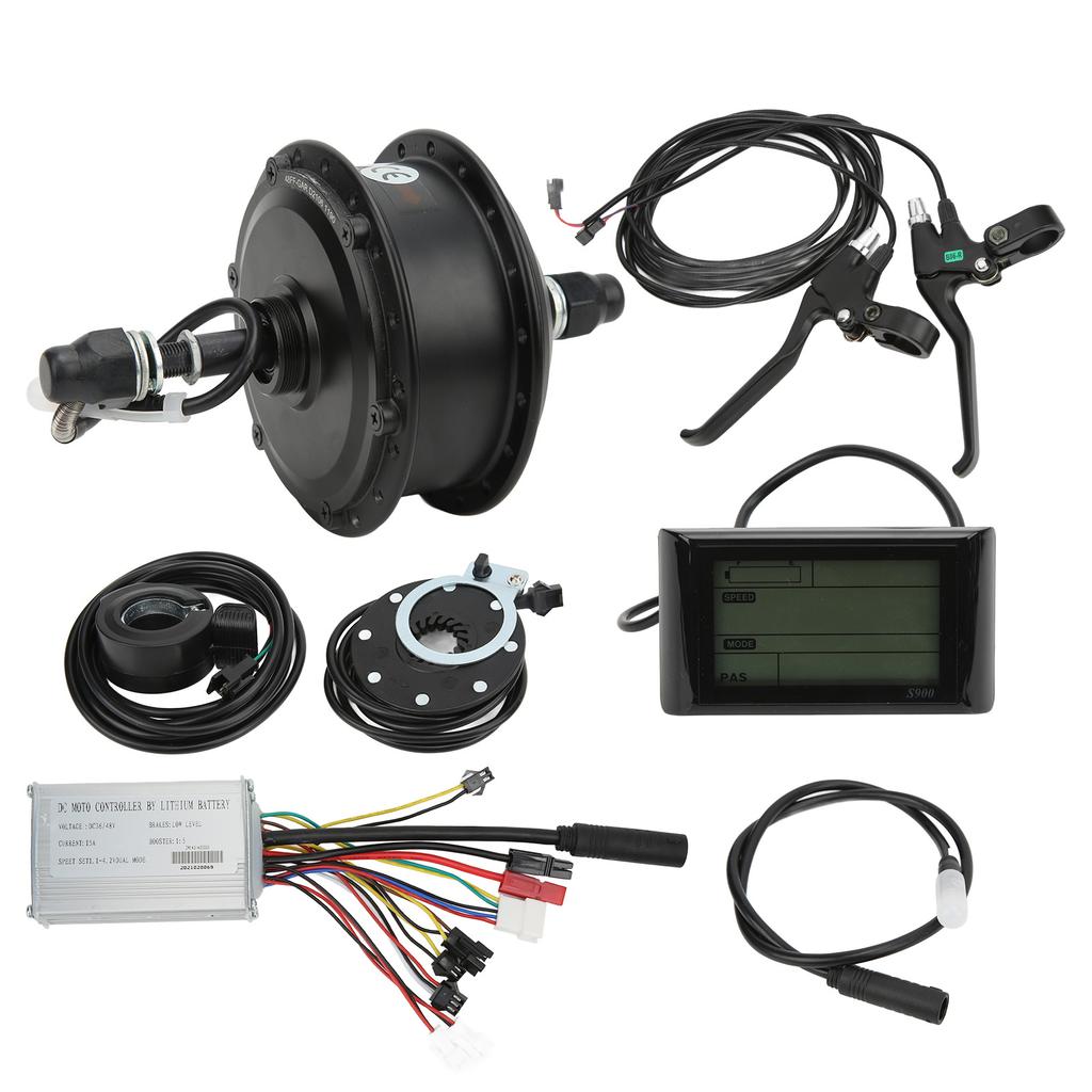 48V 250W Electric Bike Conversion Kit 15A Controller S900 LCD Panel Rear Drive Hub Motor KitFor 20 Inch Rim Spokes