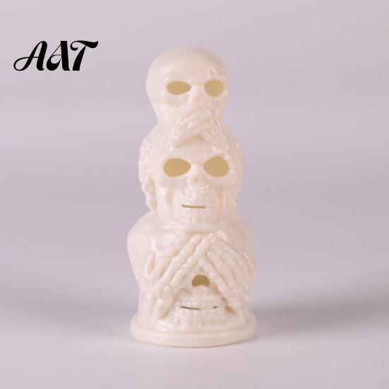 Safe LED Candle for Halloween Skull Night Light, Resin Decorative Lamp Festive Table Room, Haunted House, Unique Tabletop Decoration Warm Light