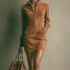 2025 Suede Stand Collar Long Sleeve Dress with Zipper Pocket