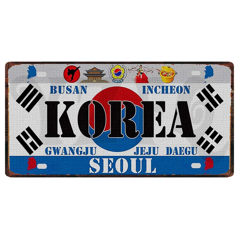 

30X15CM Colombia Canada Australia National Flag Tin Metal Sign Plaque Wall Pub Shop Home Art Garage Decor Gift Poster DC-1512A 15x30cm(5.9x7.8inch)