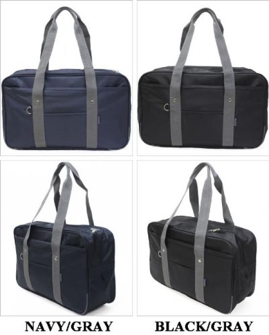 Large School Boston Bag 1126, Multi-Pocket Student Shoulder Bag with Inner Pockets for School, Club Activities and Daily Use