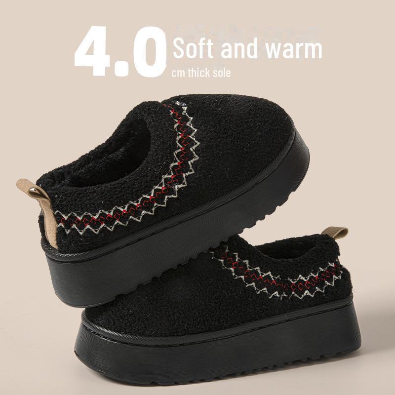 Women's Plush Cotton Slippers - Warm Indoor/Outdoor Winter Shoes 2024
