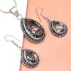 Black Rutile Set  Pendant  Jewelry Earring 18-20'' Gemstone Handmade