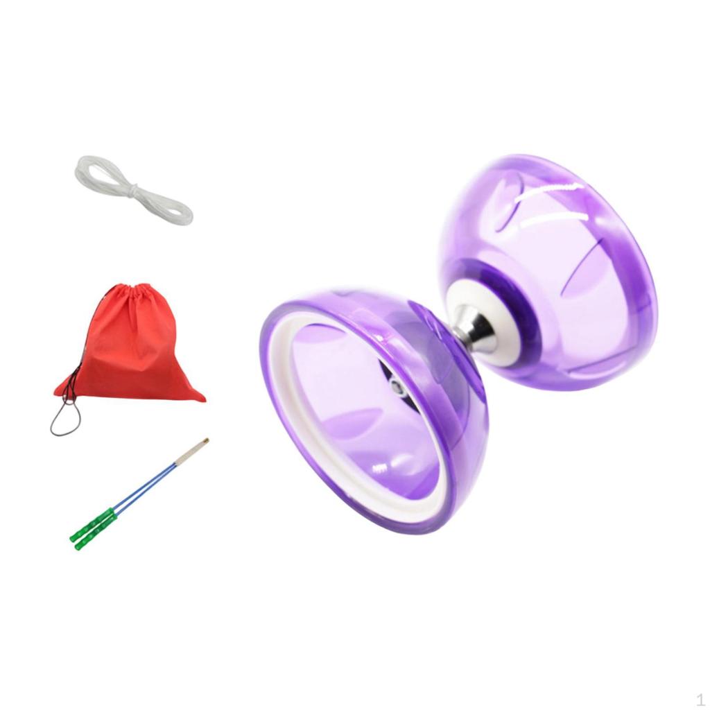 Chinese Diabolo Set Accessories 3 Bearing Juggling Toy for Kids Beginners Community
