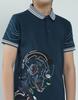 MONTE CARLO Boys's Regular Fit Printed Polo Half Sleeve T-Shirt