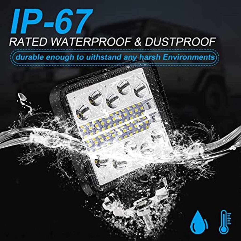 Far auxiliar cu led 102 W 2 buc. Lumina de lucru 15000 Lm Spot cu led Proiector pentru off-road Ip67 far de lucru pentru camion Suv ATV