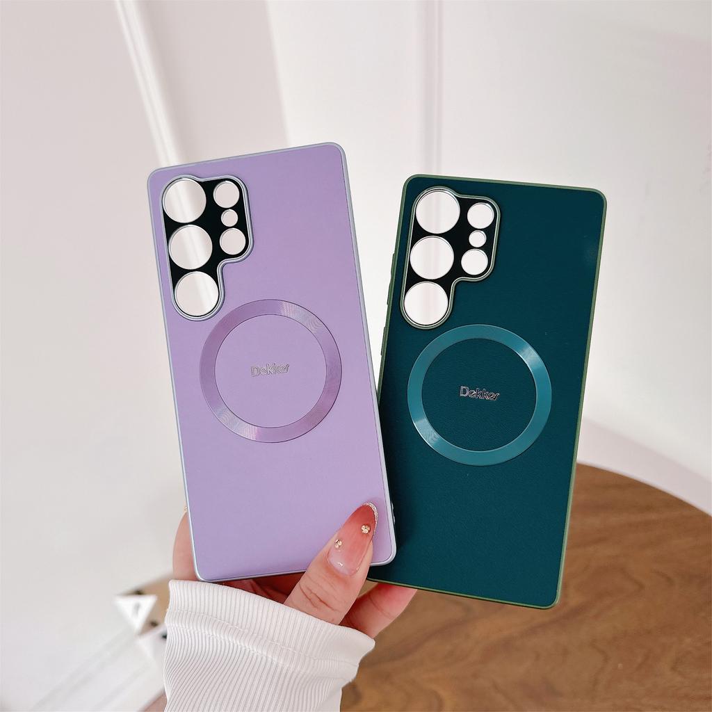 DEKKER For Samsung Galaxy S25 Ultra Magnetic Case PU + TPU Phone Back Cover