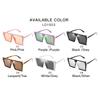 Fashion CE Certified UV400 Sunglasses Big Hexagon Flat Top Mirror Square Design Custom Logo Plastic Women Shades