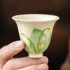 Hand Painted Lily of the Valley Ceramic Tea Cup Personal Master Cup Gongfu Tea Set for Tea Ceremony Home Use Aesthetic Gift