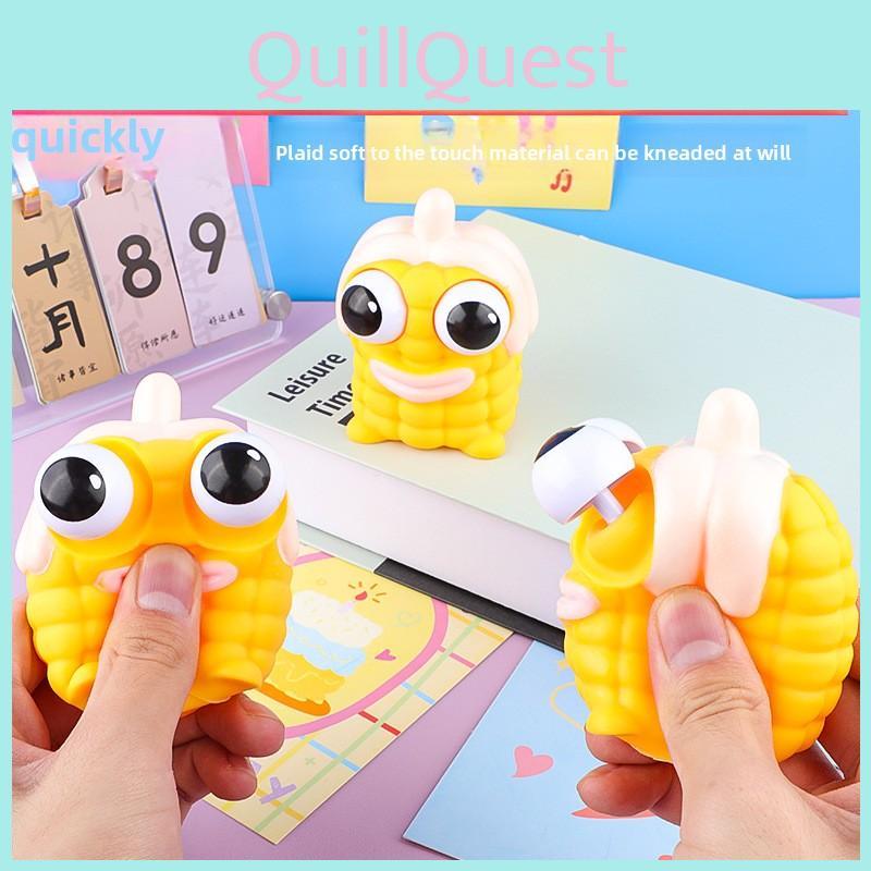 Fun Corn Eye Squeezing Toy Anxiety Relief Fine Motor Skills Development All Ages