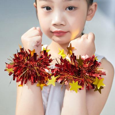 Cheerleading Elastische Haarseile Bühnenperformance Gummiband Armband mit Stern Dekor