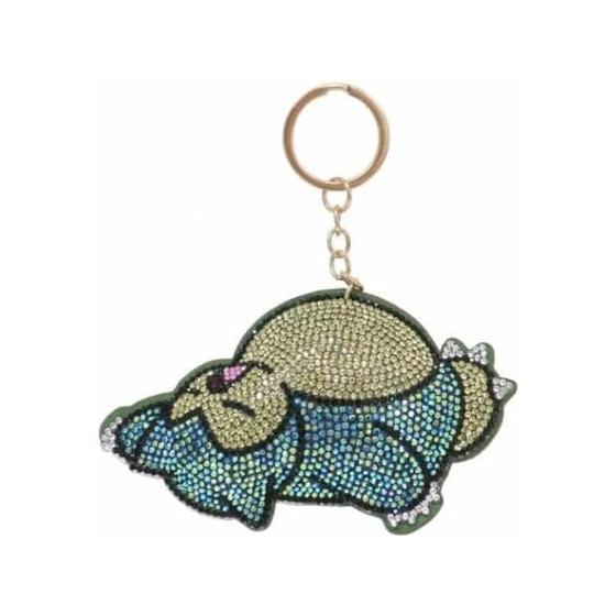 [Sunart] Pokemon Rhinestone Mascot Cleaner Snorlax 144736 Pokemon Keychain Key Ring
