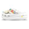 Crocs Crush Clog EVA Late Star Manual Skittles Sweet Mood Gentle Sweet and Exquisite Hole Shoes Unisex White