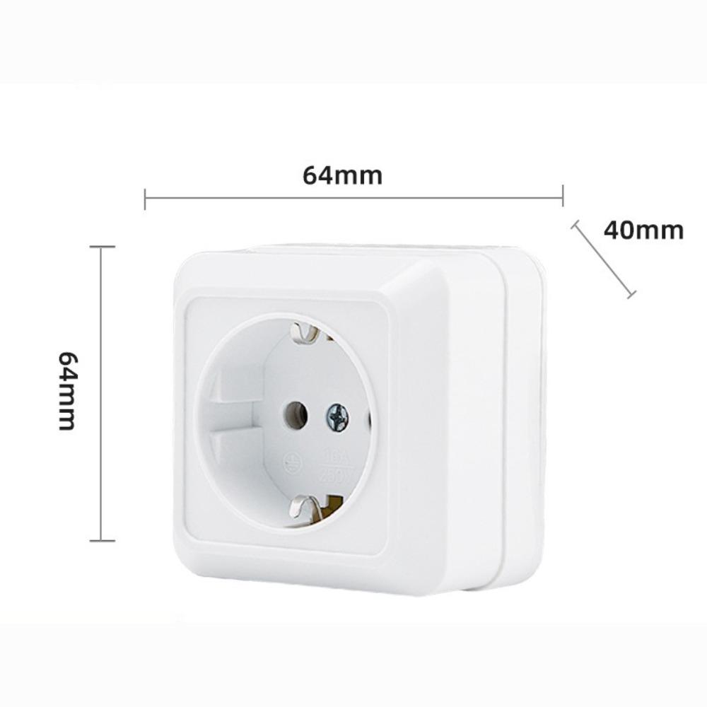 White Wall Switch Wall Surface Mount Power Socket Modern Button Light Switch
