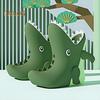 1 Pair Kids Rain Boots Shark Dinosaur Shape Rain Shoes Waterproof Toddler Footwear Anti-Slip Outsole Boots for Boys Girls Hiking Camping