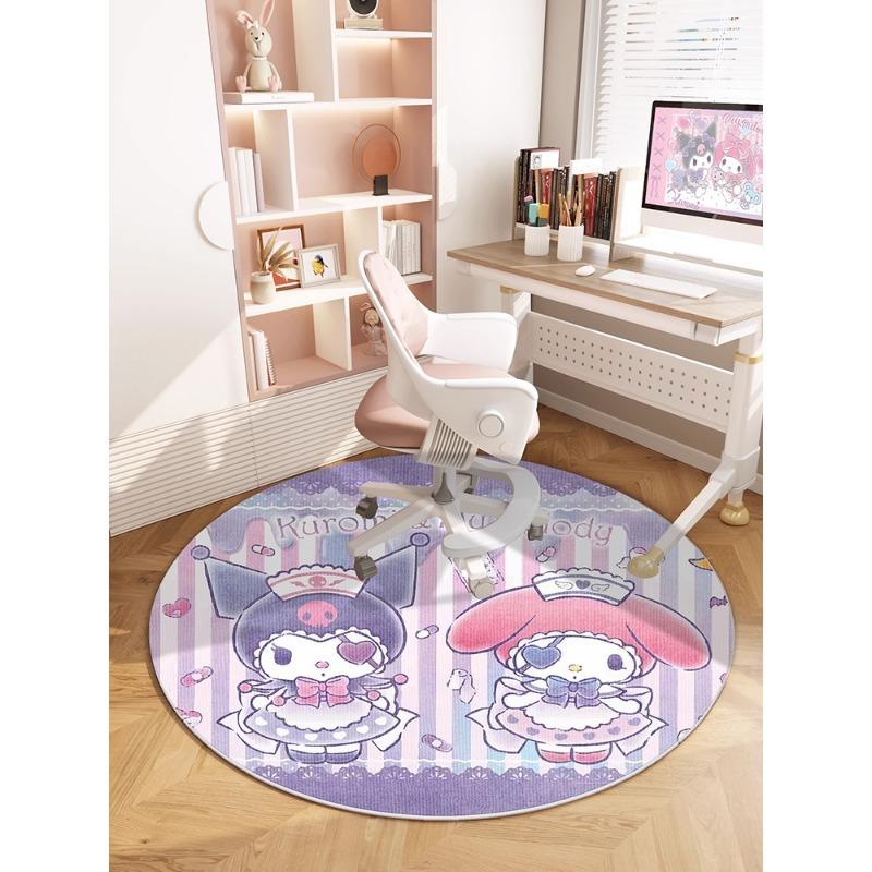 Tapis Cartoon Mignon Kuromi Salon Chambre à Coucher Canapé Porte d'Entrée Paillasson Décoration de Maison Fille Enfants Tapis Antidérapant Cadeau
