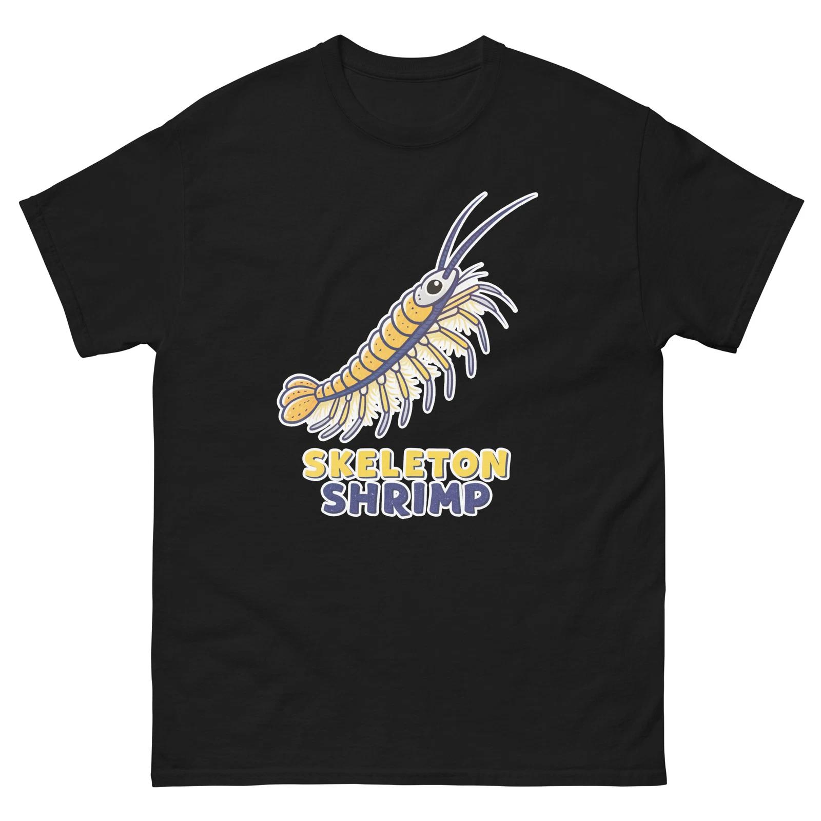 Skeleton Shrimp Ocean Beach Water Marine T-Shirt 4XL