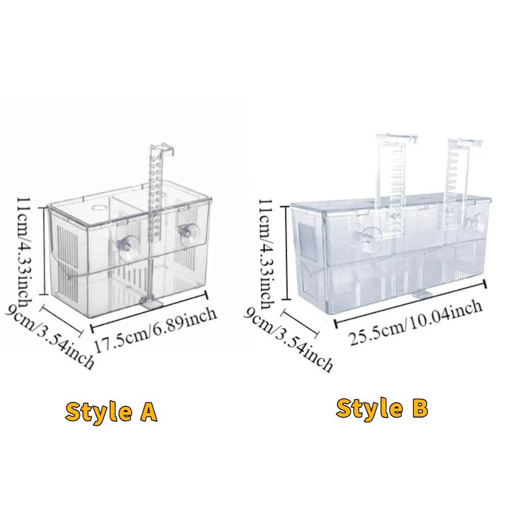 Highly Transparent Fish Breeding Box Acrylic Suspension Aquarium Isolation Box Double Layer Hatching Incubator Guppies Breeding