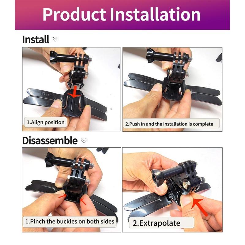 Hållare för hakstativ för motorcykelhjälm för GoPro Hero 7 8 9 10 svart helskärmshållare för Yi DJI actionkameratillbehör