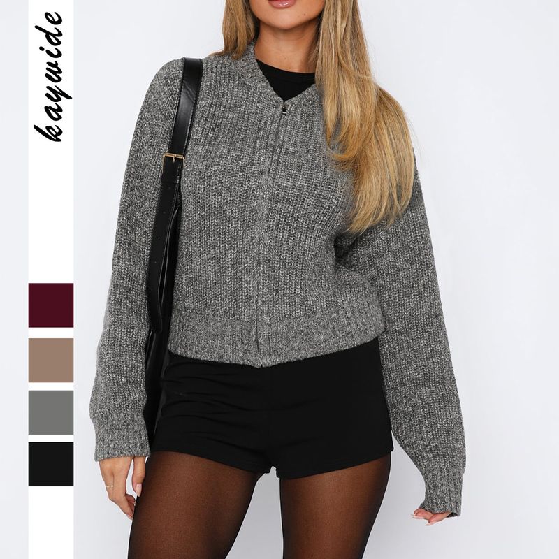 European and American Foreign Trade Women clothes Autumn and Winter Amazon Independent Station Casual Simplicity Long sleeve Inner wear Sweater Knit